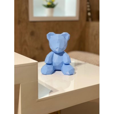 Urso sentado 3D Azul