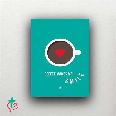 Placa Decorativa - Coffee Smile