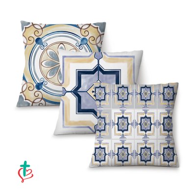 kit almofadas mockuptexturizada azuleijos 02 decora cristao
